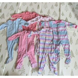 6pc Baby Girl Sleeper Lot 18M Carter’s Koala Baby Footed Pajamas PJ Bundle